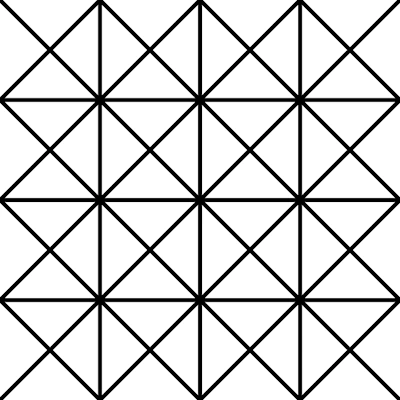 grid with diagonal grid lines.